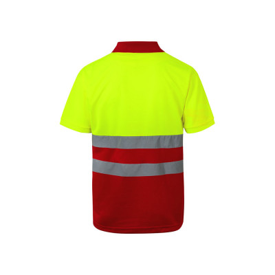 VL CUPID. Polo bicolor bird-eye (160g/m²) de manga curta, em poliéster (100)